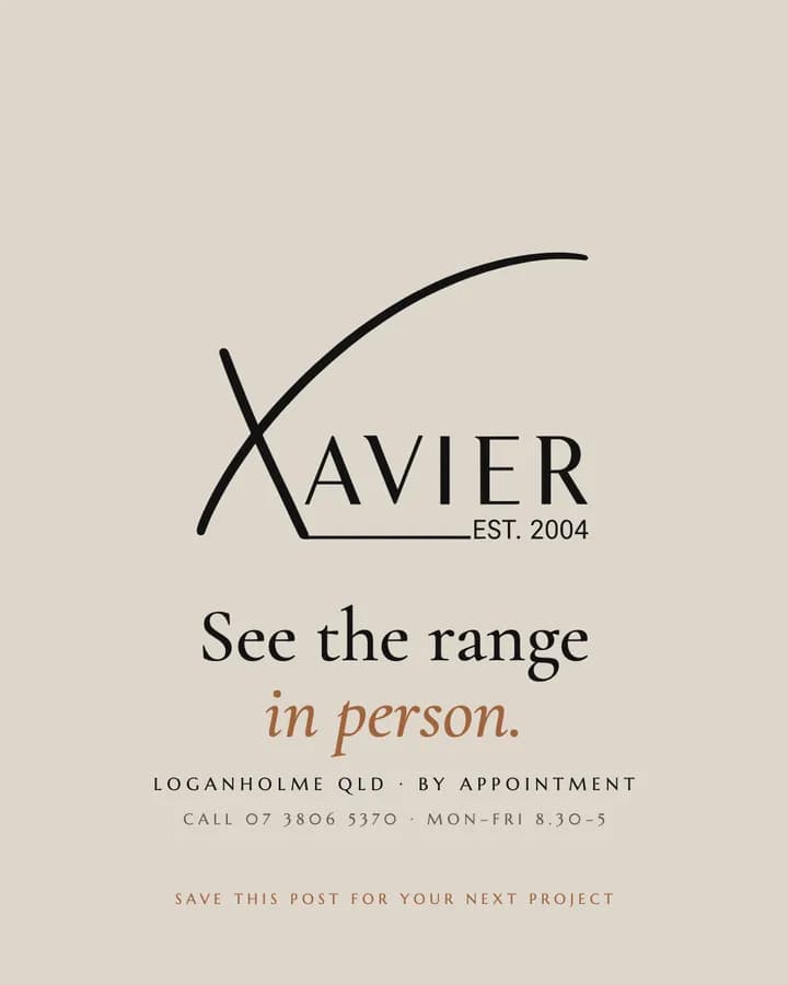 Xavier Furniture rattan carousel ad, slide 9: End card: 'See the range in person'