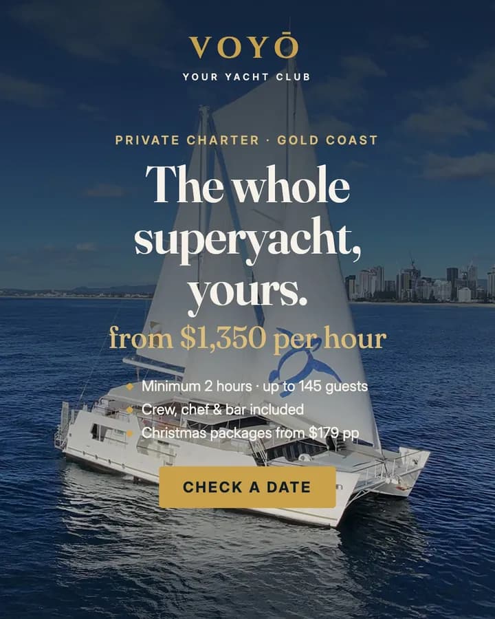 VOYŌ Meta feed ad: Private charter: the whole superyacht, from $1,350 per hour